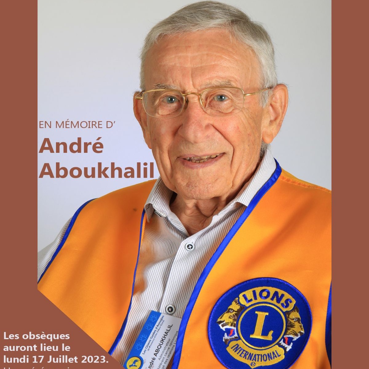 Espace hommage de Monsieur André Aboukhalil